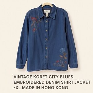 Koret Blue Embroidered Denim Jacket